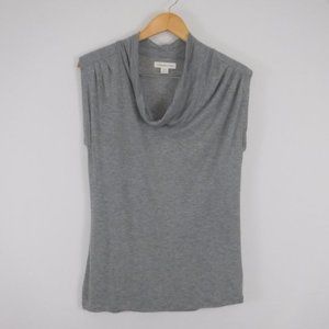 Coldwater Creek Gray Cowl Neck Sleeveless Blouse M